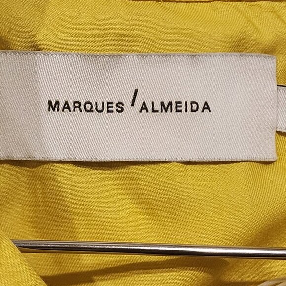 Marques Almeida Yellow Button-Up Jacket, Size L, NWT - Bold Designer Style - Picture 4 of 5